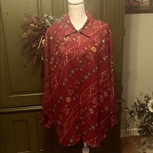 Notations Floral Layered Style Tunic, 1X